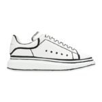 Alexander Mcqueen Oversized – White Black Outline