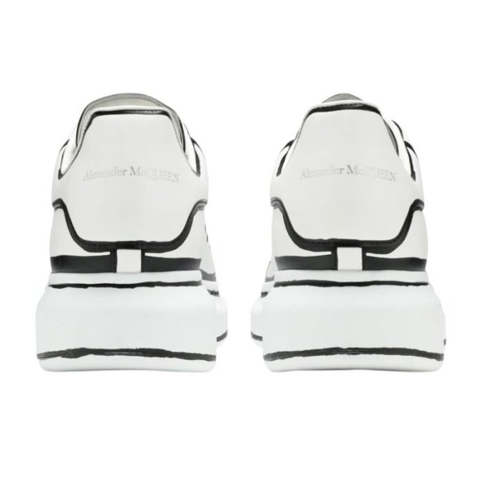 Alexander Mcqueen Oversized – White Black Outline - Image 2