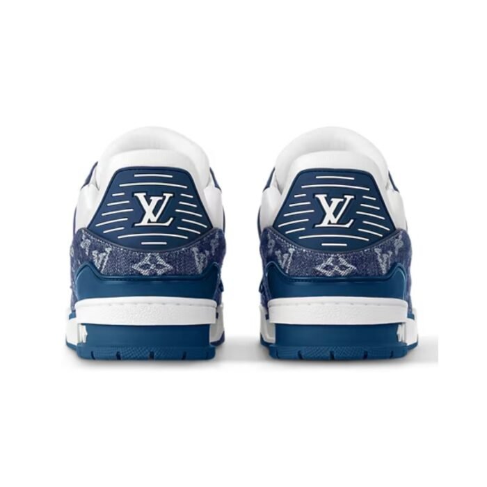 Louis Vuitton LV Trainer Monogram Denim – White Blue - Image 3