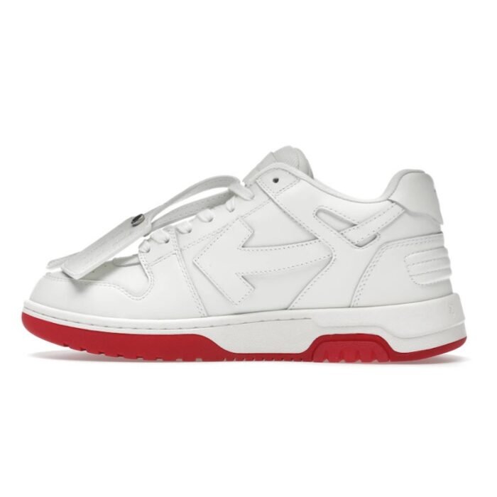 OFF-WHITE Out Of Office “OOO” Low Tops For Walking White White Red SS22 - Image 2