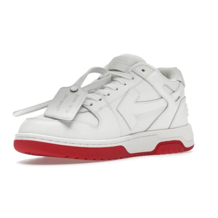 OFF-WHITE Out Of Office “OOO” Low Tops For Walking White White Red SS22 - Image 4