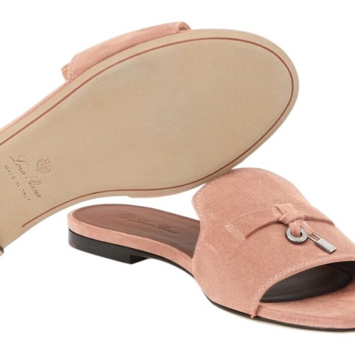 Loropiana Summer Charms Sandal Suede Goatskin Precious Rose - Image 4