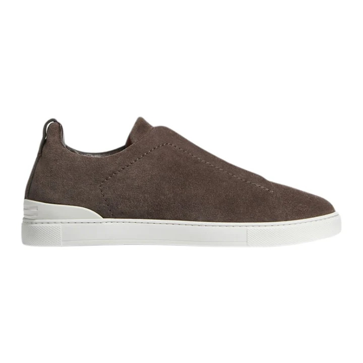 IMG_3423.webp Zegna Brown Suede Triple Stitch™ Sneakers - Image 1