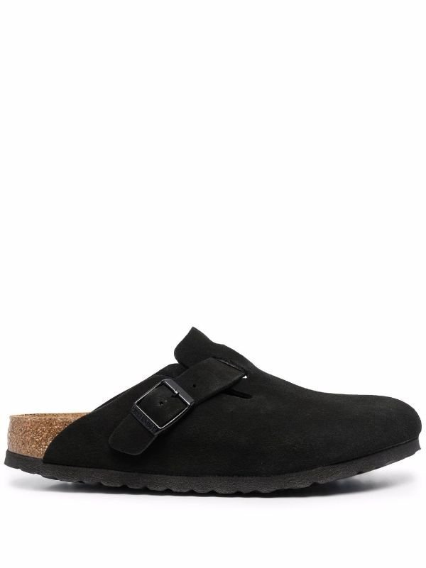 IMG_3607.jpeg Birkenstock Boston Soft Footbed Suede Black - Image 1