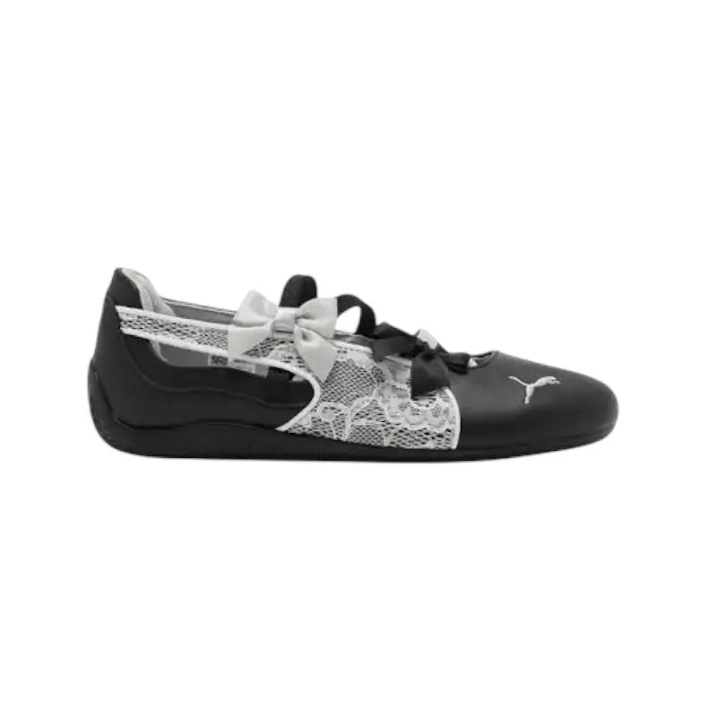 IMG_8434.webp PUMA SPEEDCAT BALLET LACES BLACK WHITE WOMENS - Image 1
