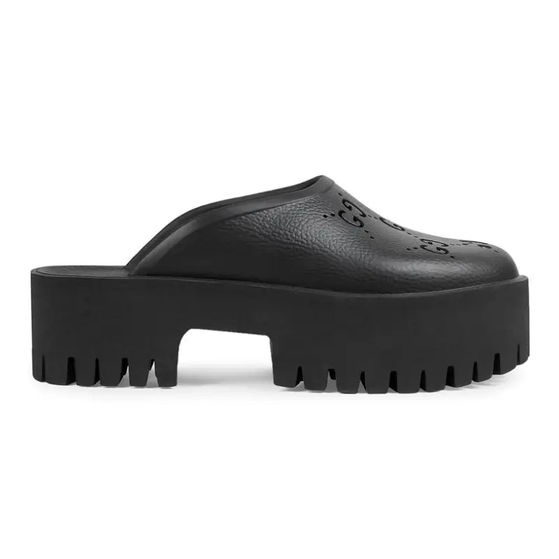 IMG_8618.webp Gucci Perforated GG – Platform mules - Image 1