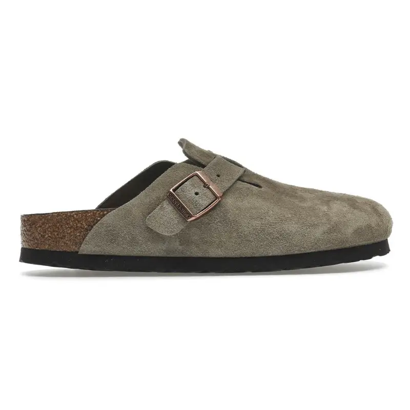 IMG_9981.webp Birkenstock Boston Soft Footbed – Suede Taupe - Image 1