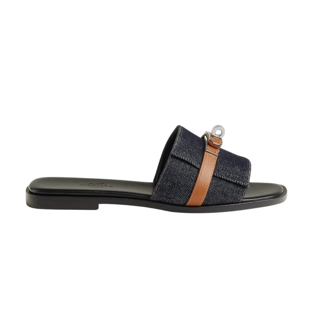 Photoroom_20250807_023157.jpeg Hermes Giulia sandal Bleu Brut Naturel - Image 1